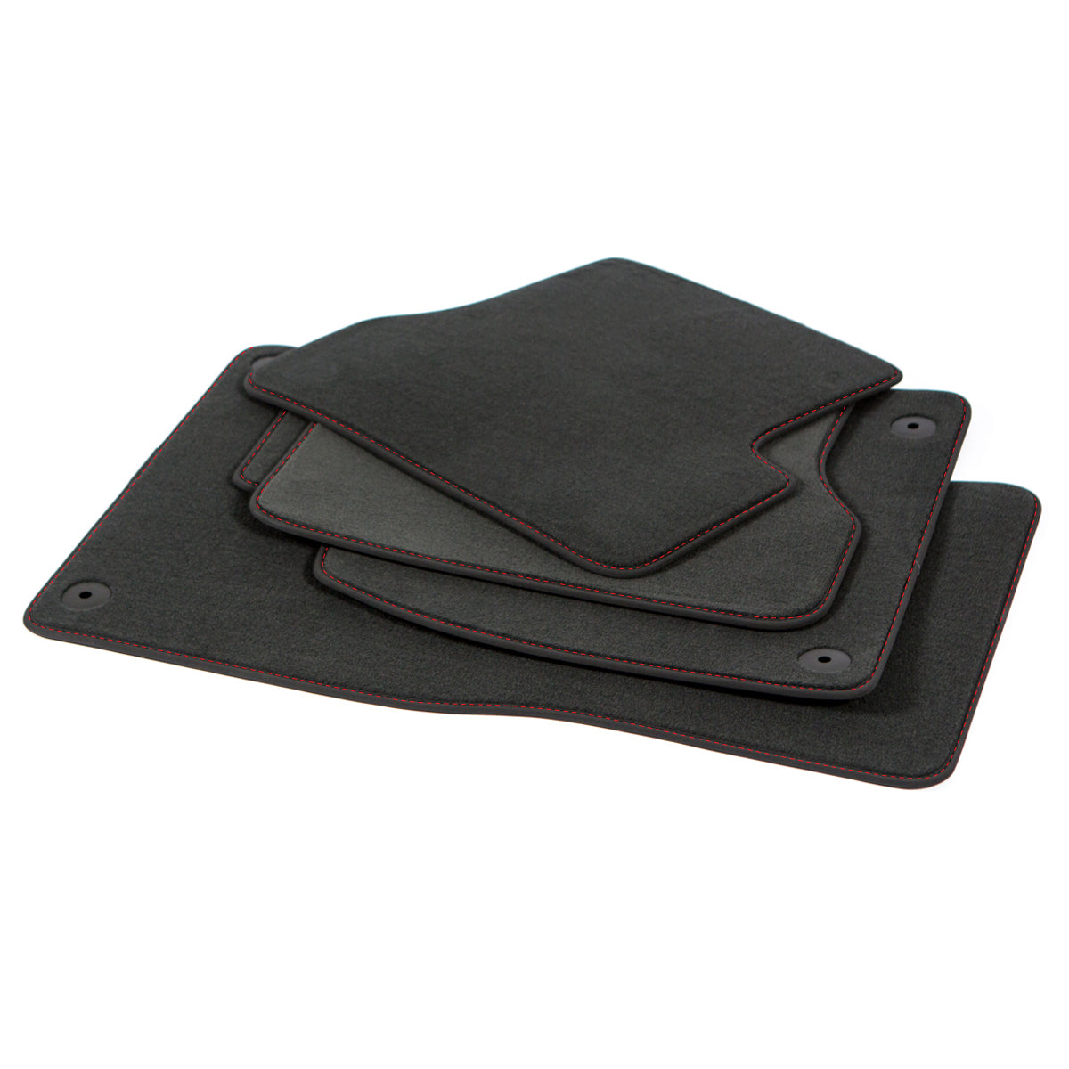 Audi Q5 8R Velour Floor Mats 2008–2017 – Red Stitching – product view 3
