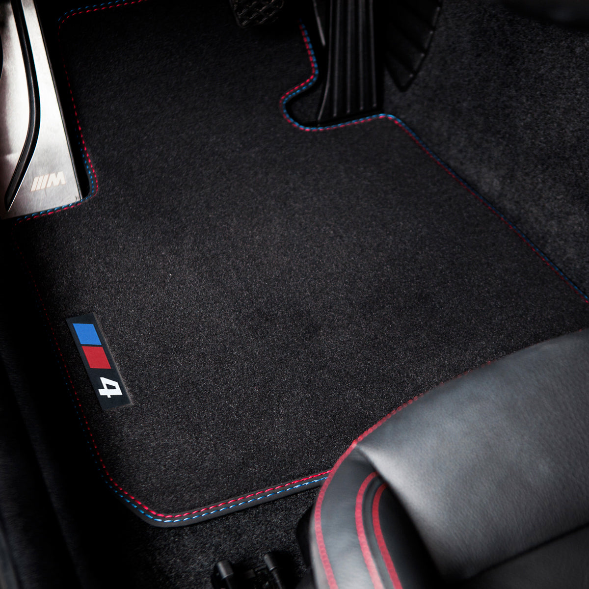 BMW 4er Cabrio Velours-Fußmatten 2020–2026 – G23, G83 – 4 Logo