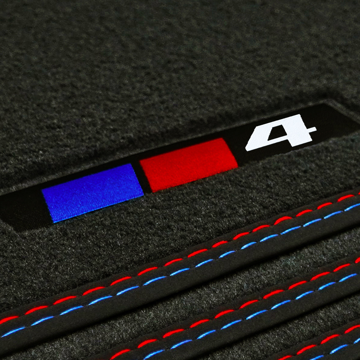 BMW 4er Cabrio Velours-Fußmatten 2020–2026 – G23, G83 – 4 Logo