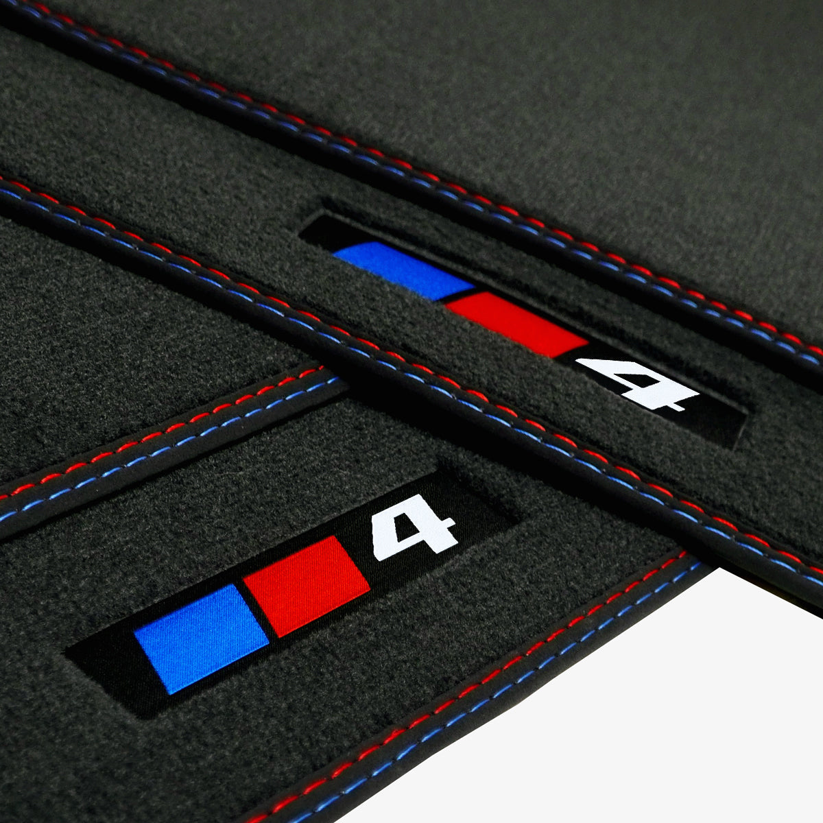 BMW 4er Cabrio Velours-Fußmatten 2020–2026 – G23, G83 – 4 Logo