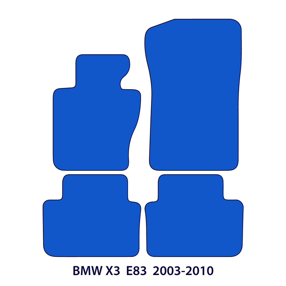 BMW X3 Velours Fußmatten – 2003-2010 – E83 – M Naht