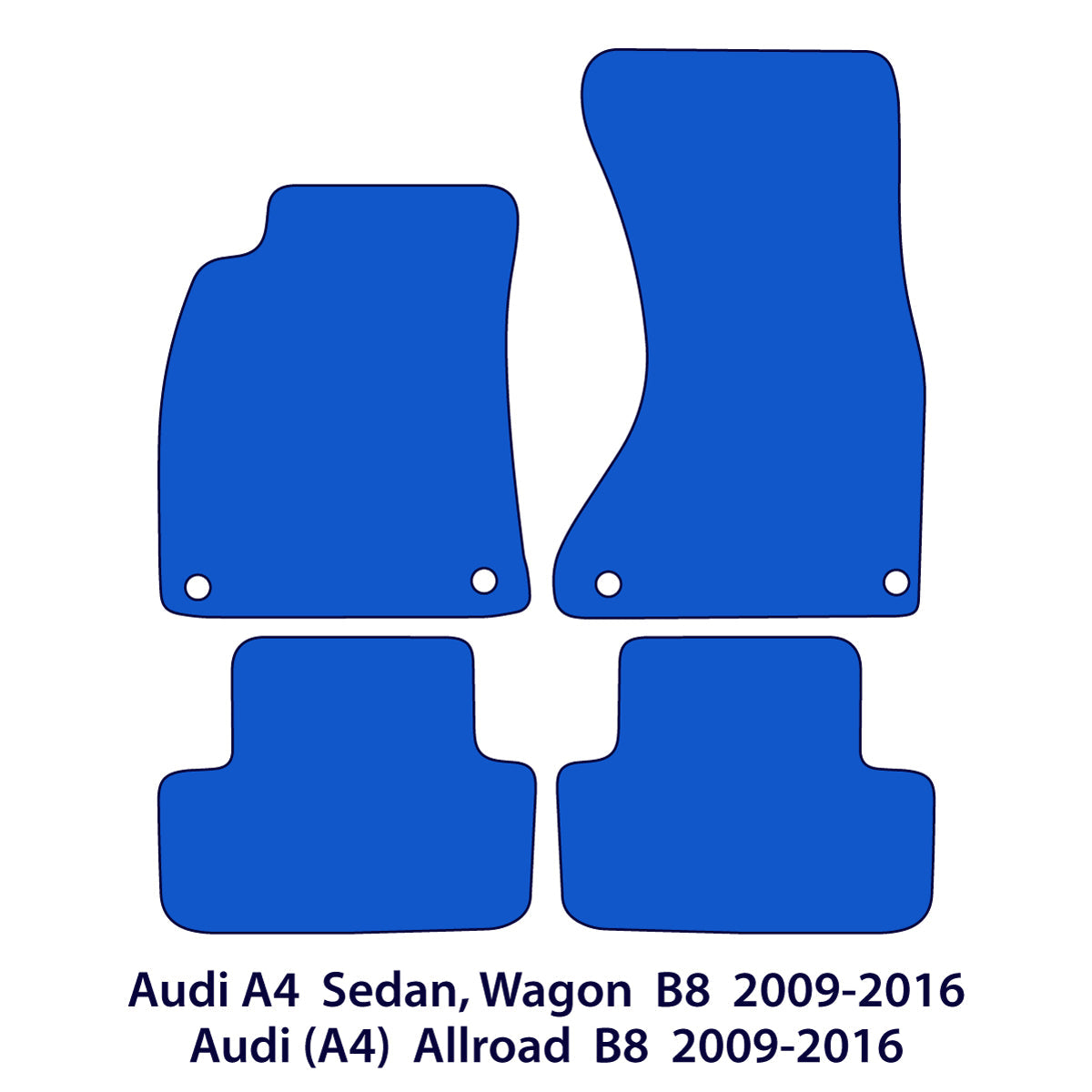 Fußmatten für Audi A4 / S4 B8 2008–2015 – Velours Red Sport – Produktansicht 2