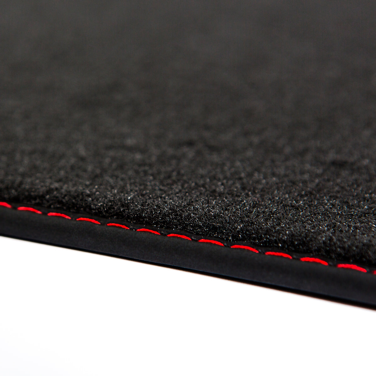 Audi Q7 Velour Floor Mats 2005-2016 – 4L – Red Stitching
