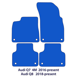 Fußmatten für Audi Q7 4M 2015–2026 & Q8 4M 2018–2026 – Velours Black Exclusive – Produktansicht 2