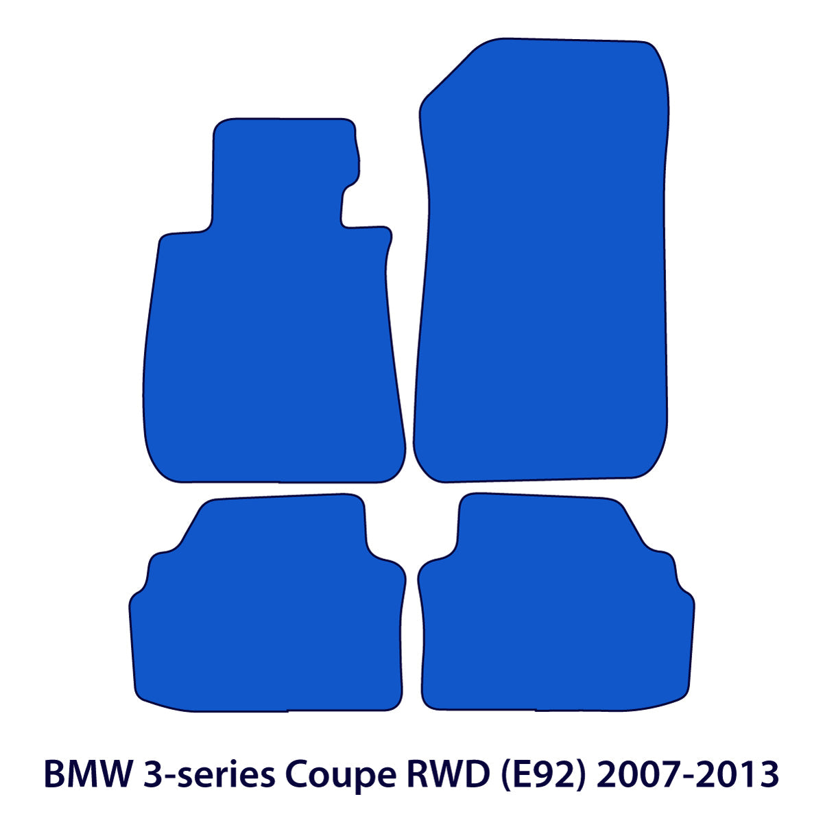 BMW 3er Coupé Velours Fußmatten 2006-2013 – Nur Heckantrieb – E92 – M Naht
