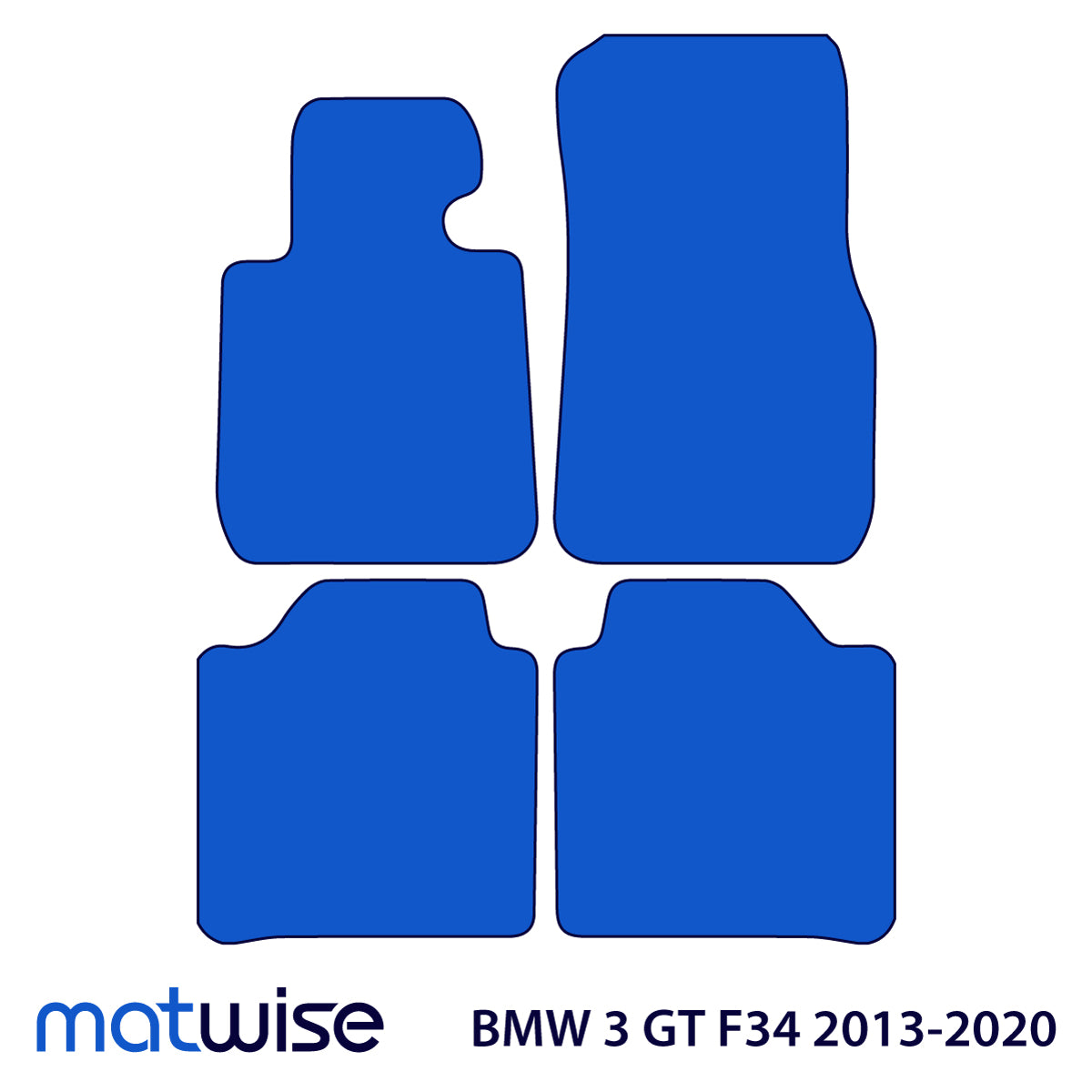 BMW 3er Gran Turismo Velour Fußmatten 2013-2020 – F34 – M Naht