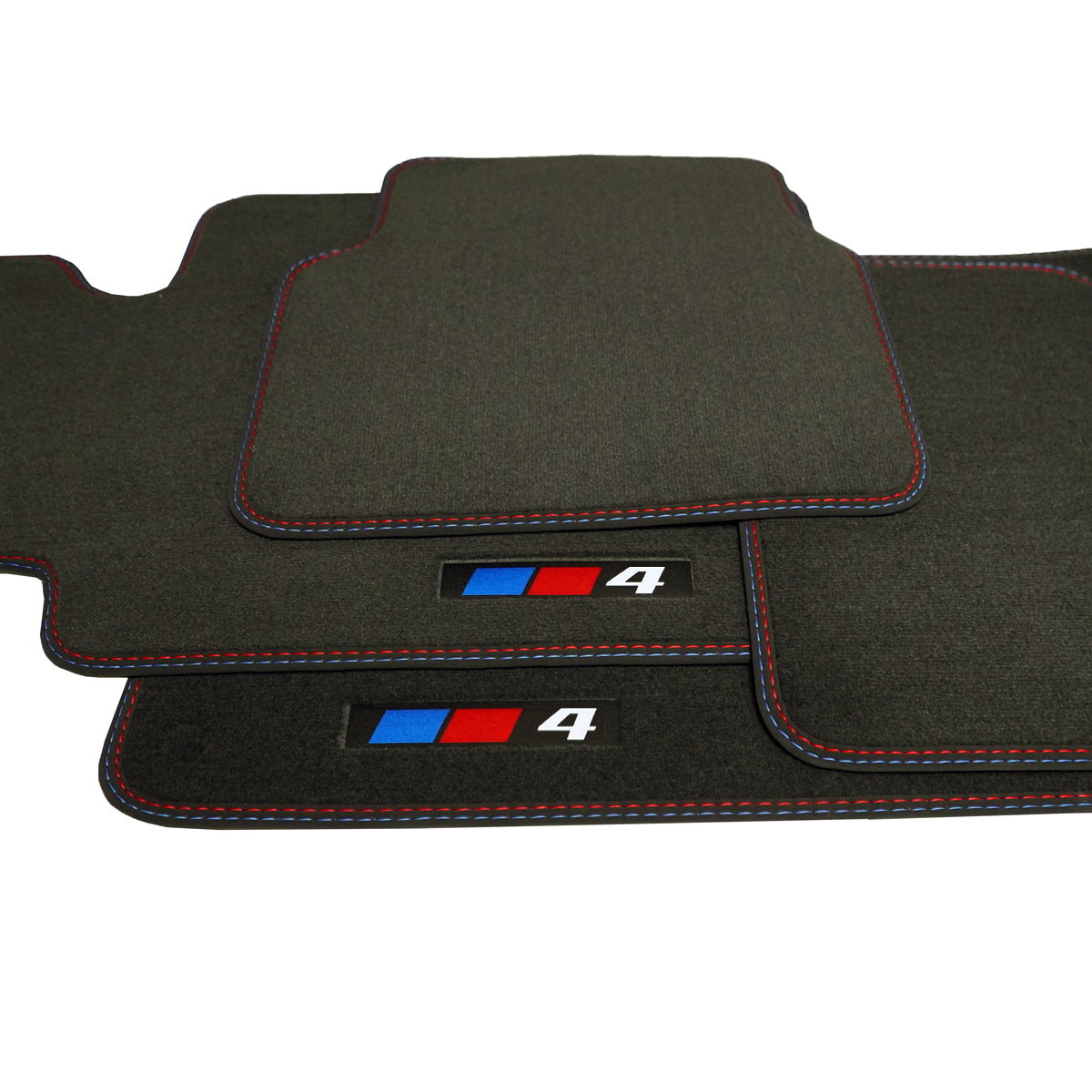 BMW 4er Gran Coupé RWD Velours-Fußmatten 2014–2020 – F36 – 4 Logo