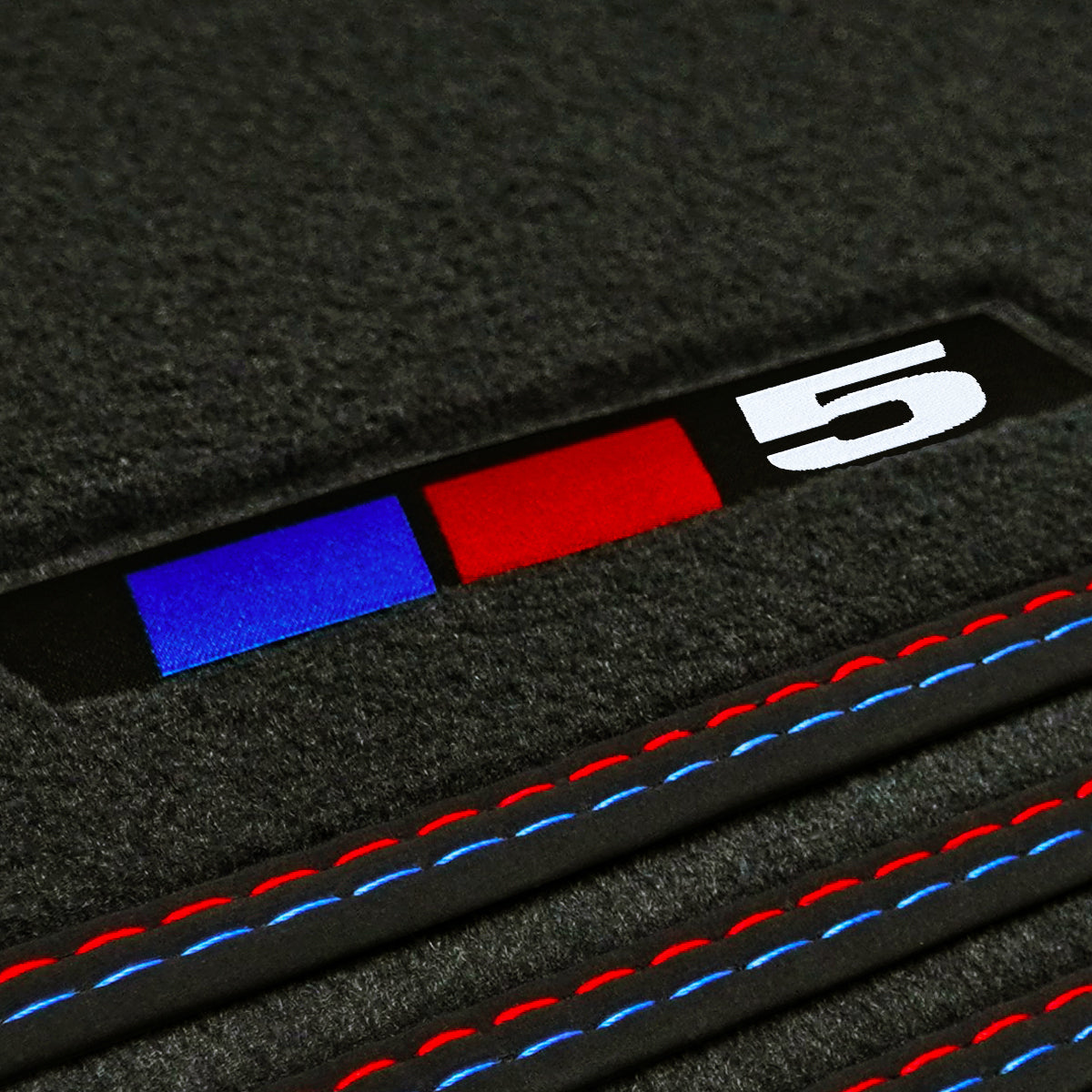 BMW 5er Velours-Fußmatten 1972–1981 – E12 – 5 Logo