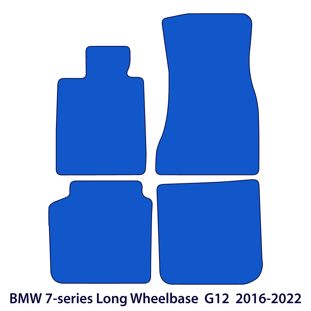 BMW 7er Velours Fußmatten – 2015-2022 – Langer Radstand G12 – M Naht