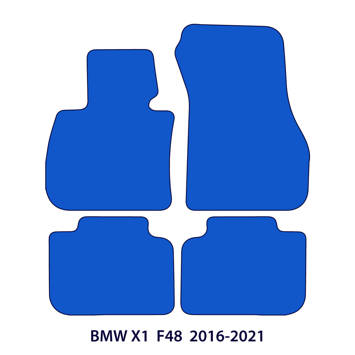 BMW X1 Velours Fußmatten 2015-2022 – F48 – Schwarz