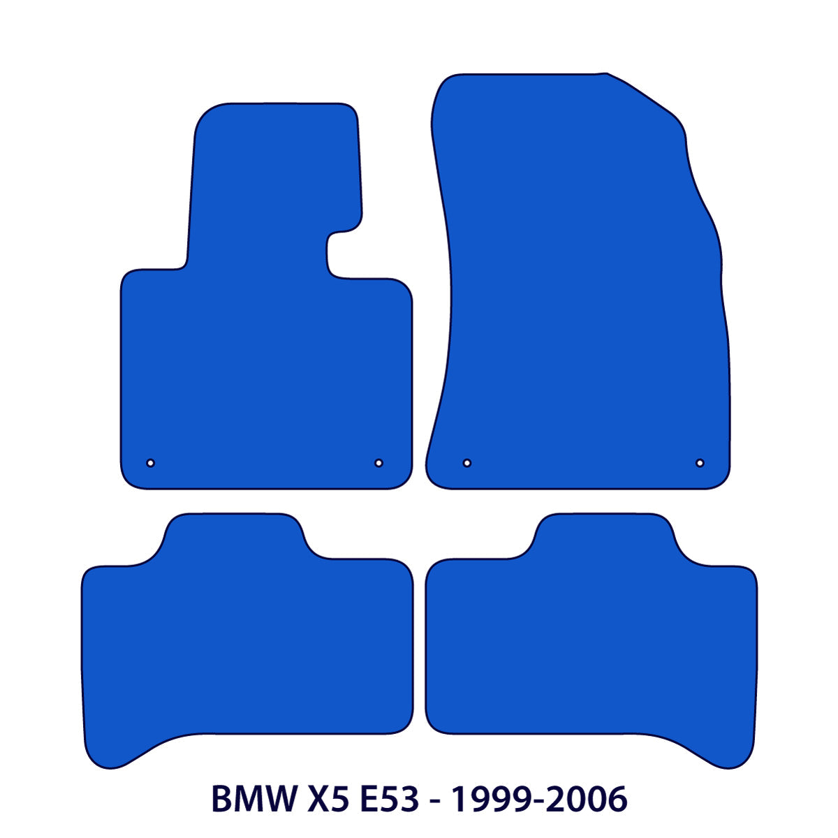 BMW X5 Velours Fußmatten – 1999–2006 – E53 – M Naht