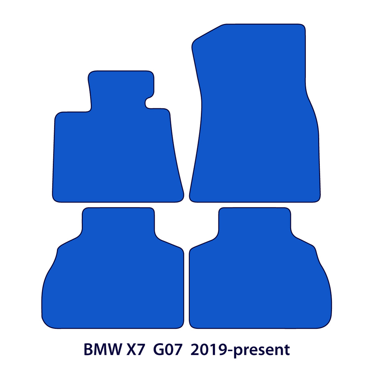 BMW X7 Velours Fußmatten 2019-2026 – G07 – X Logo
