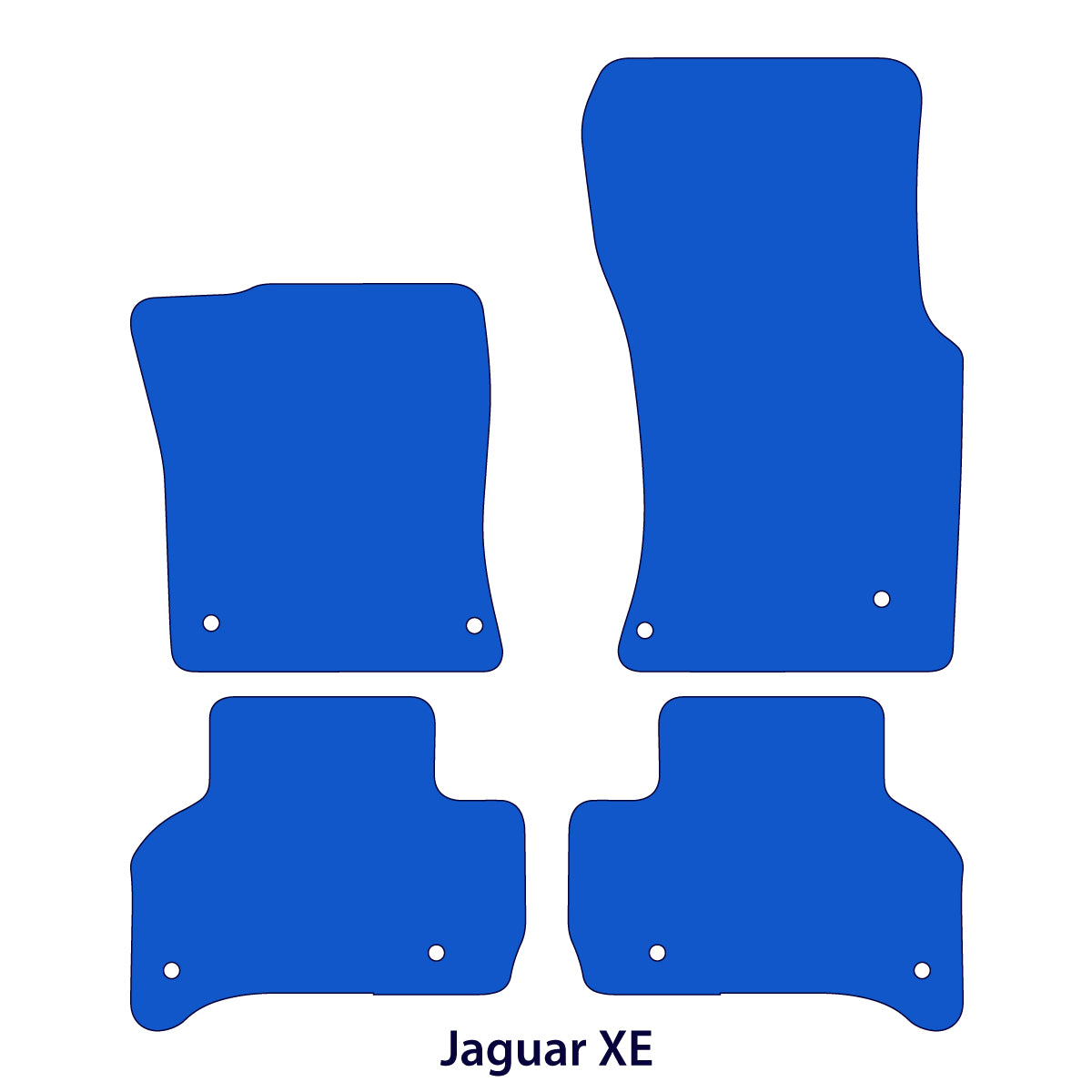 Jaguar XE Velours Fußmatten 2015-2024 – Schwarz