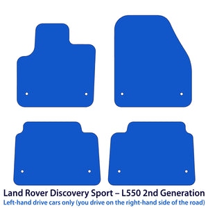 Land Rover Discovery Sport L550 Velour Floor Mats 2020–2026 – Facelift – Black Exclusive – image 2
