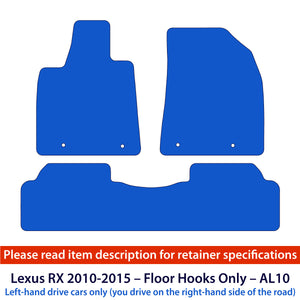 Lexus RX AL10 Velour Floor Mats 2009–2012 – Hook Fixings – Beige – product view 2