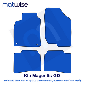Kia Magentis GD 2001–2005 – technical floor mat layout for left-hand-drive vehicles | MATWISE