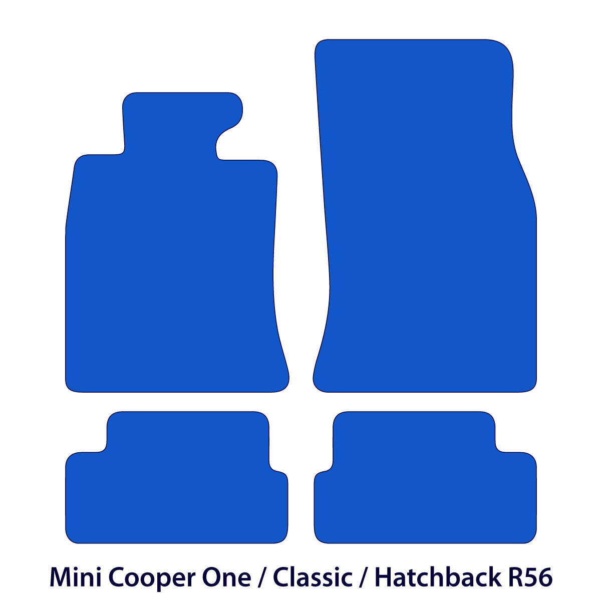 Mini Cooper One / Classic Velours Fußmatten 2006–2013 – Schrägheck R56 – Schwarz Exklusiv