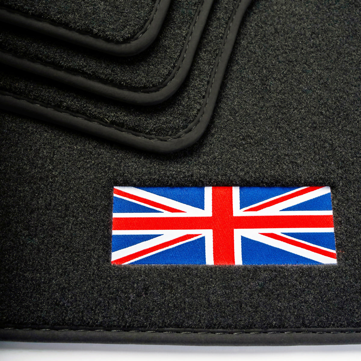Mini Cooper One / Classic Velours Fußmatten 2006-2013 – Schrägheck R56 – Flaggen-Logo