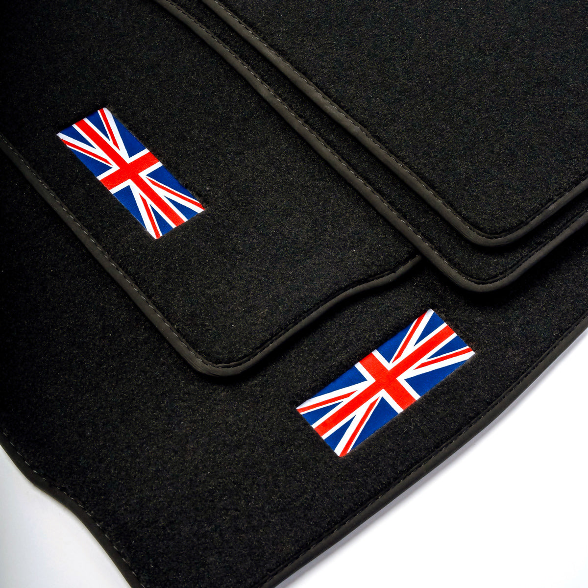 Mini Cooper One / Classic Velours Fußmatten 2006-2013 – Schrägheck R56 – Flaggen-Logo