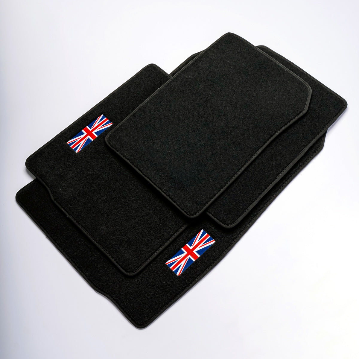 Mini Cooper Clubman, Coupé & Roadster Velours Fußmatten 2007-2015 – R55, R58, R59 – Flaggen-Logo
