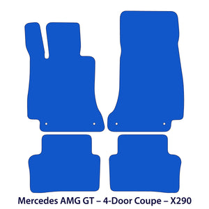 Illustrative MATWISE velour floor mats – Mercedes AMG GT 2018-2025 – 4-Door Coupe X290, gallery photo 2