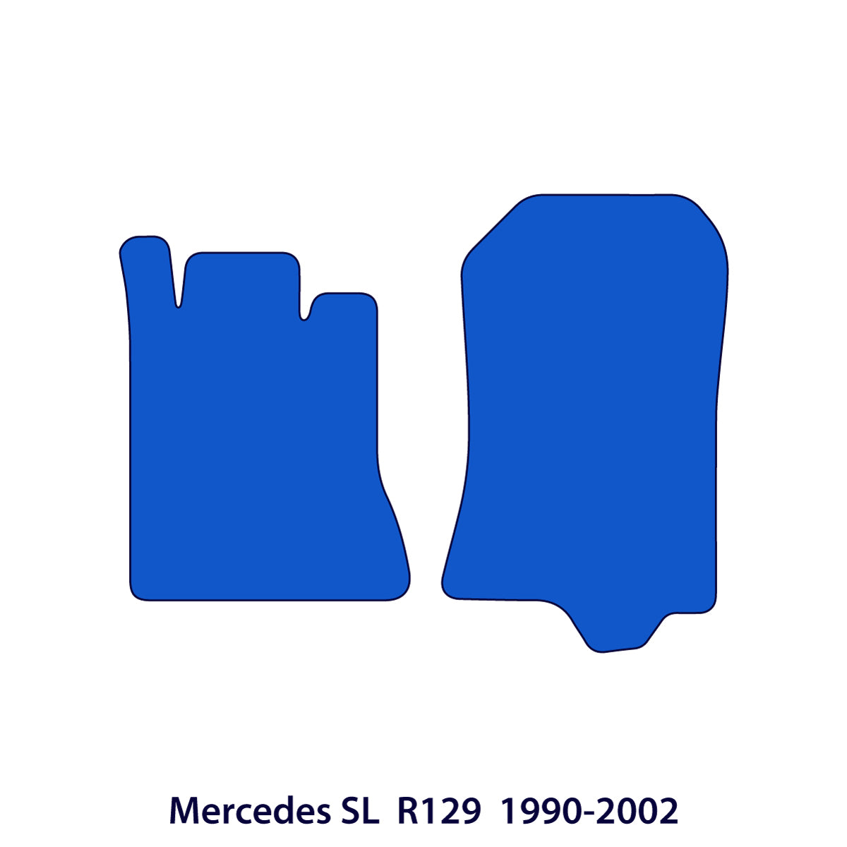 Mercedes SL Velours Fußmatten 1989-2001 – R129 – Schwarz