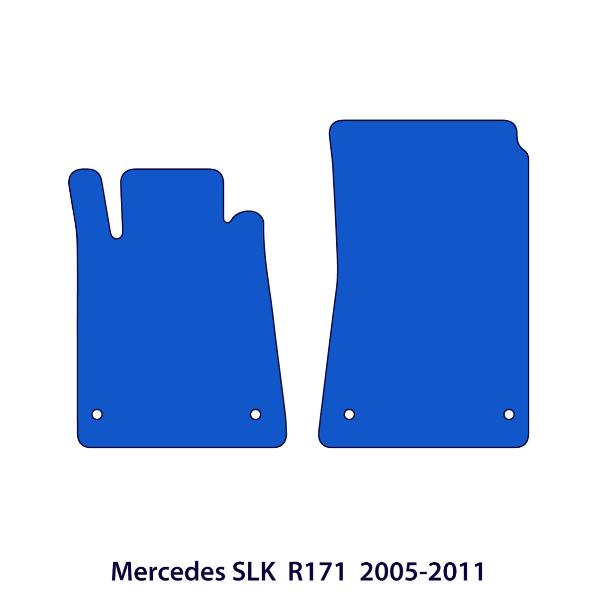Mercedes SLK Velours Fußmatten 2004-2011 – R171 – Schwarz Exklusiv