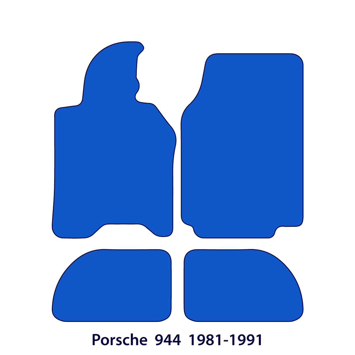 Porsche 944 Velours Fußmatten 1981-1991 – Schwarz