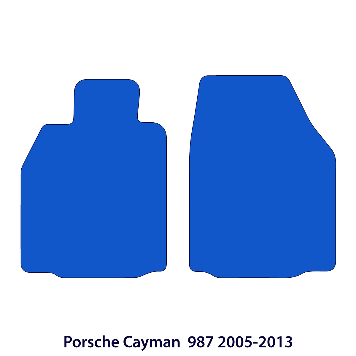 Porsche Cayman Velours Fußmatten 2005-2013 ohne Bose System – 987 – Schwarz