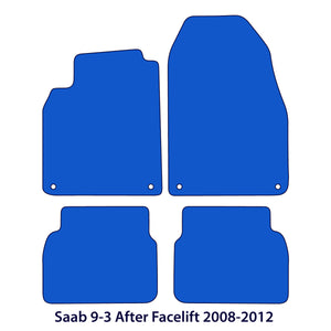 Saab 9-3 YS3F Velour Floor Mats 2008–2012 – Sedan & SportCombi – Black – image 2
