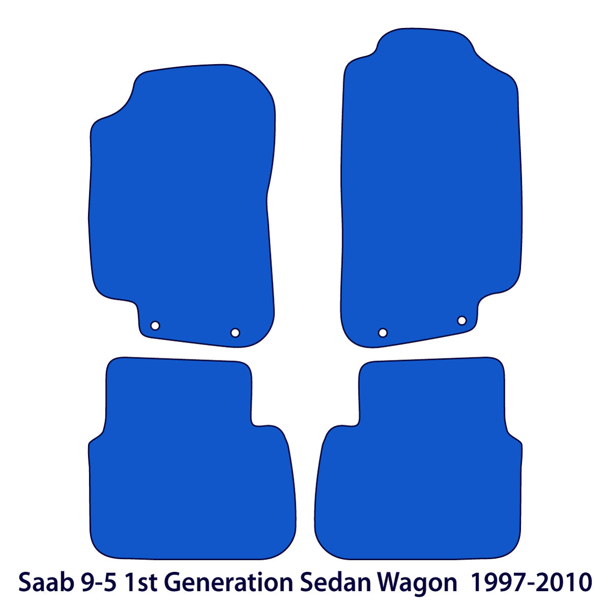 Saab 9-5 Velours Fußmatten 1997-2010 – Schwarz