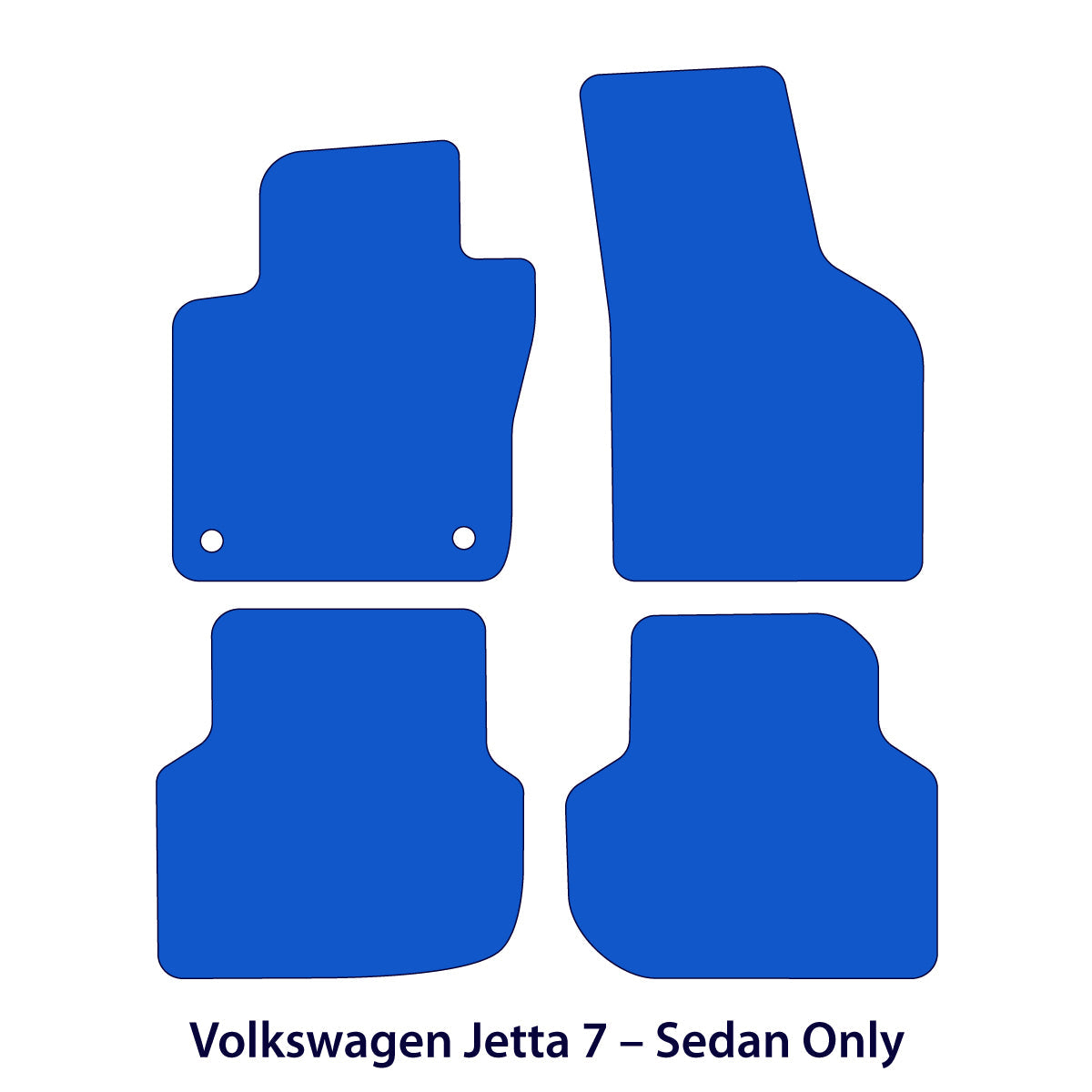 Volkswagen Jetta 7 Limousine Velours Fußmatten 2019-2026 – Schwarz
