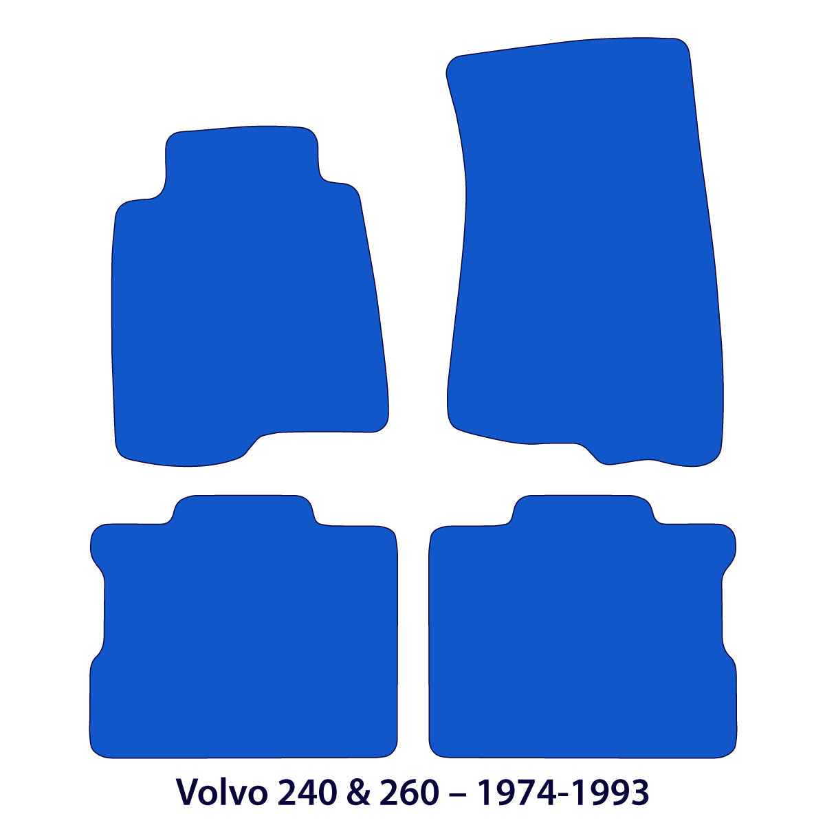 Volvo 240 260 Velours Fußmatten 1974-1993 – Flaggen-Etikett