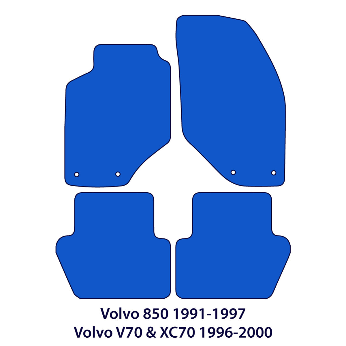 Volvo 850, S70, V70 XC70 Velours Fußmatten 1991-2000 – 1. Generation – Flaggenetikett