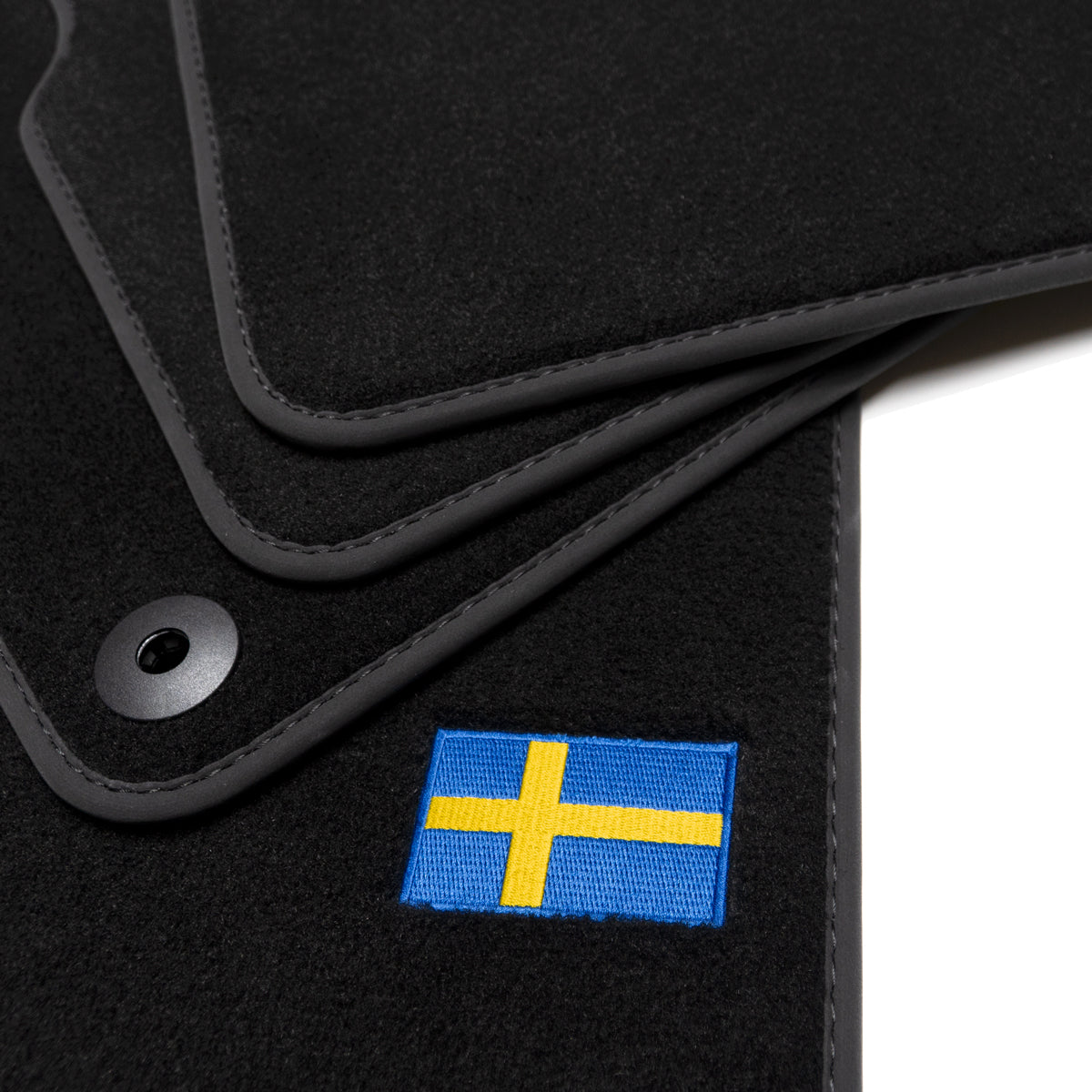 Volvo S80 Velours Fußmatten 2006-2016 – 2. Generation – Flaggen-Logo