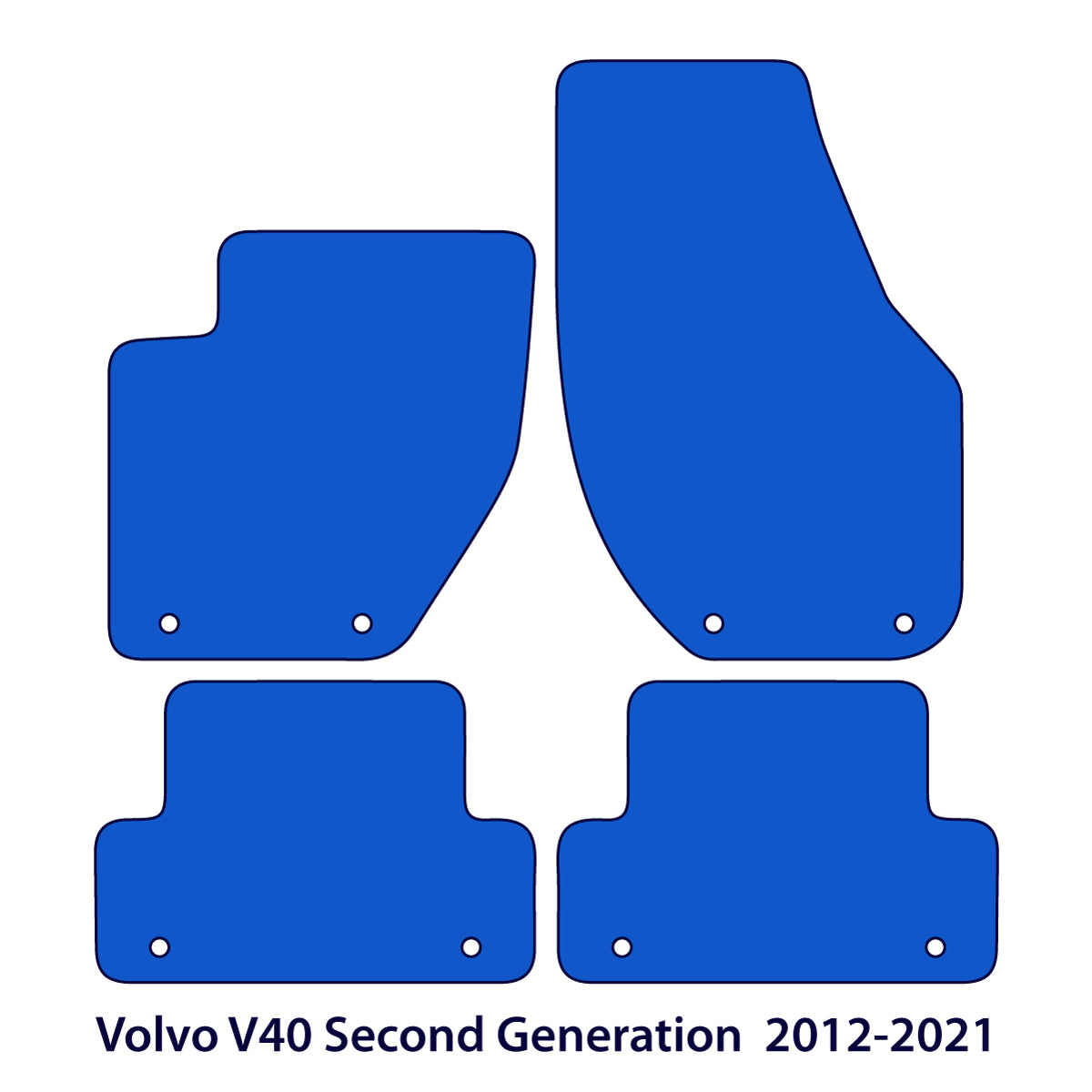 Volvo V40 Fußmatten – 2012–2019 – Flaggenlogo