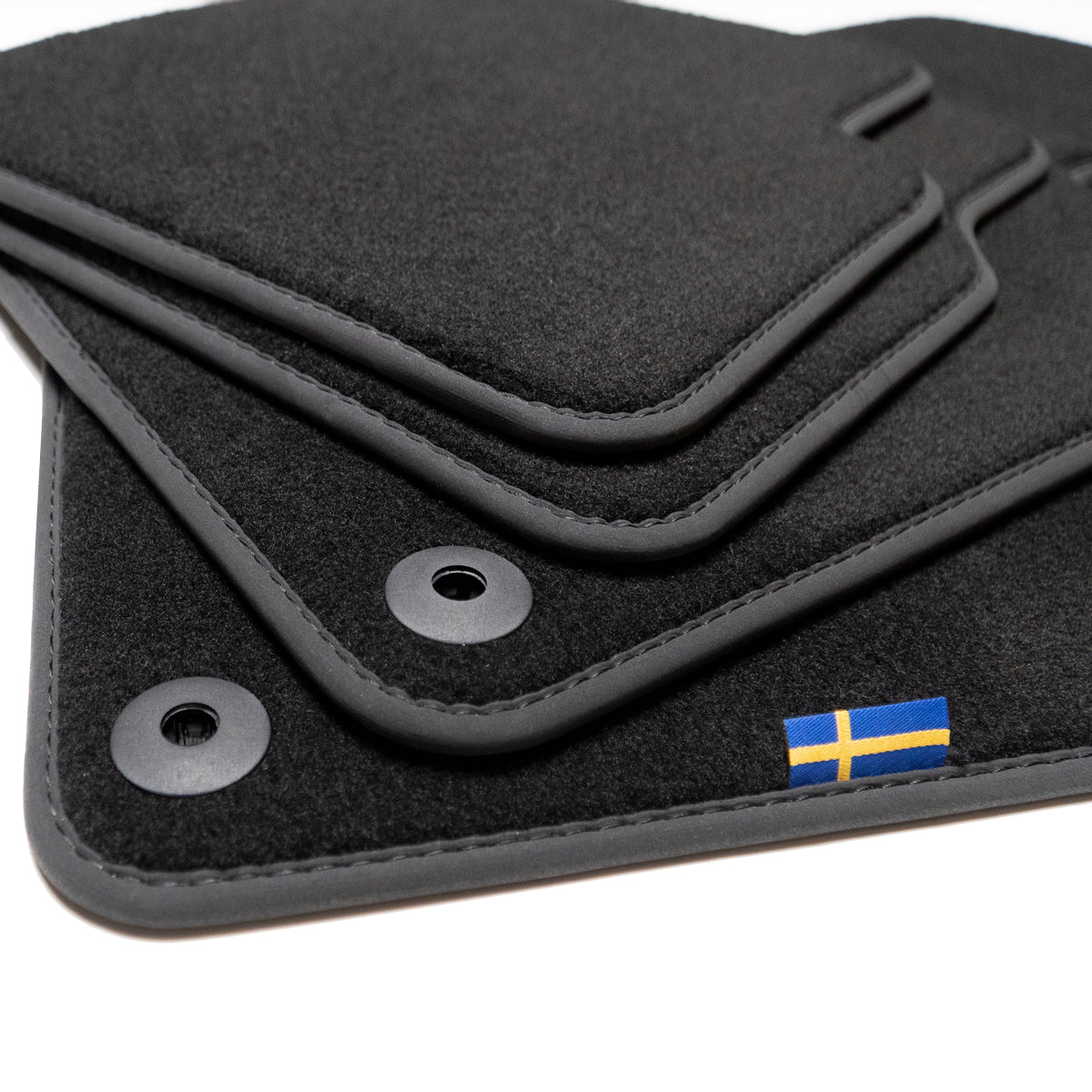 Volvo V40 Fußmatten - 2012-2019 - Flaggen-Label