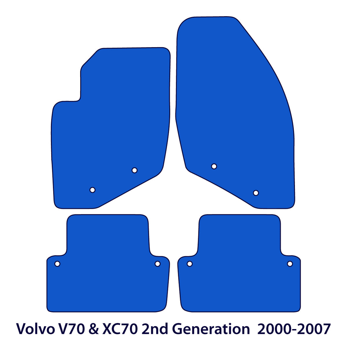 Volvo V70 XC70 Velours-Fußmatten 2000-2007 – 2. Generation – Beige