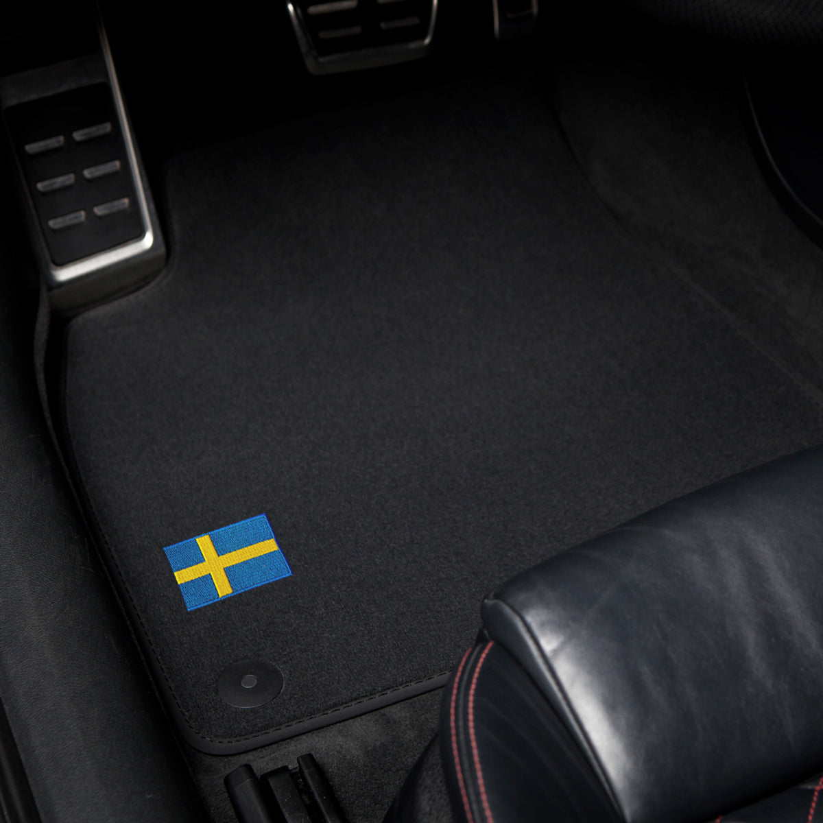 Volvo XC60 Velours-Fußmatten – 2008–2017 – Flaggen-Logo