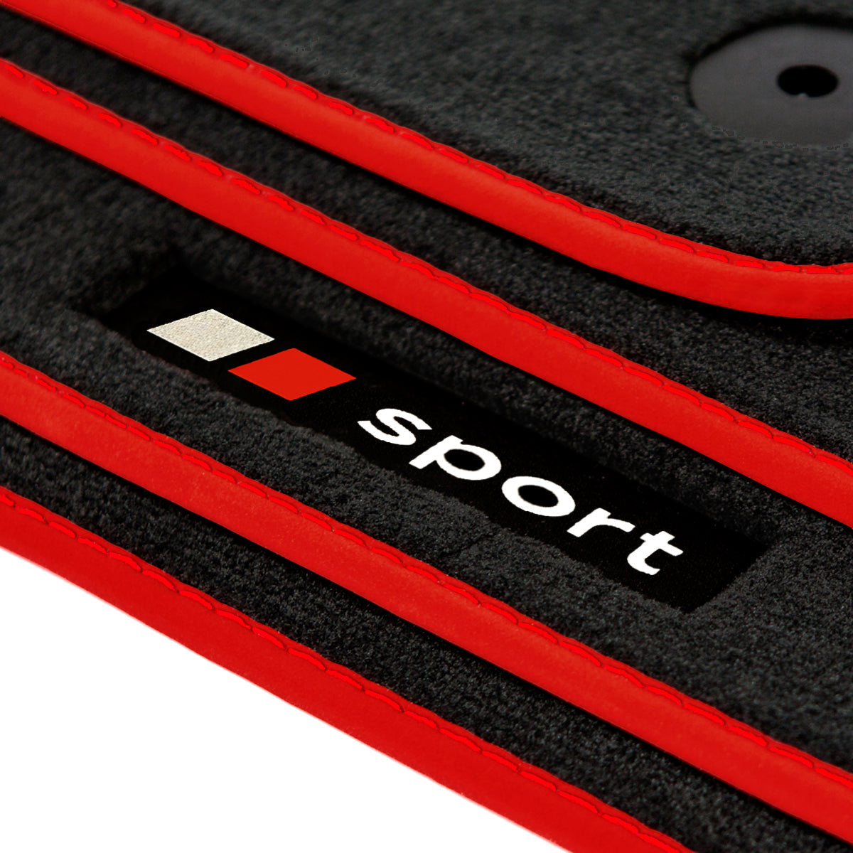 Audi A4 & S4 Cabrio Velours-Fußmatten in Originalqualität 2002-2009 – B6 & B7 – Rot Sport