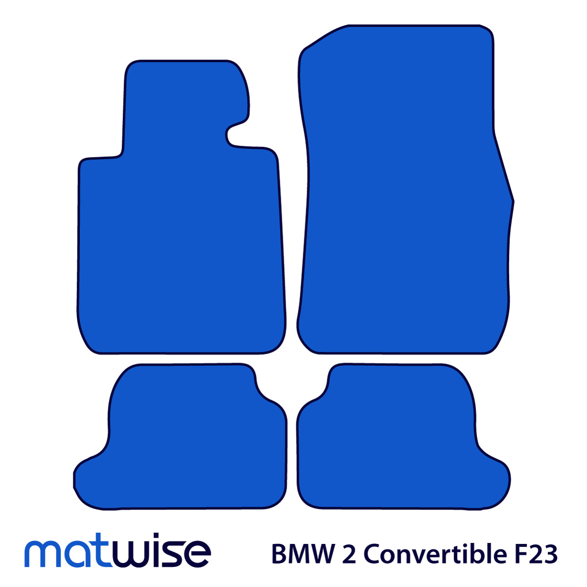 BMW 2-Series Cabrio Velour Floor Mats 2014-2021 – F23 – Black