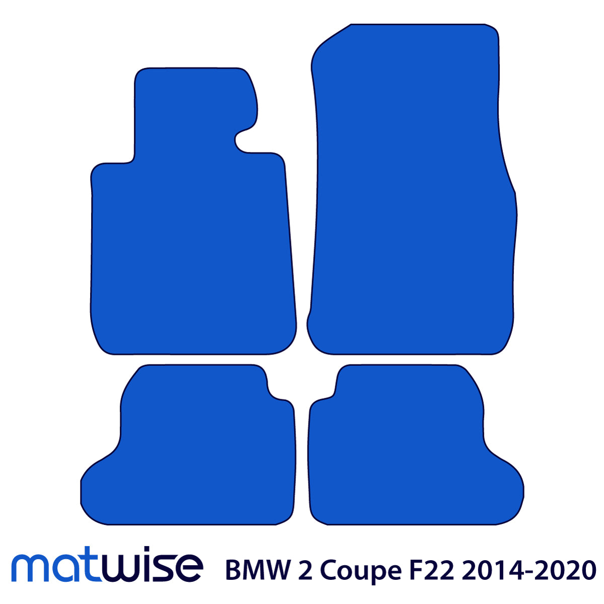 BMW 2er Coupé Velours Fußmatten 2013–2021 – F22, F87 – M Naht