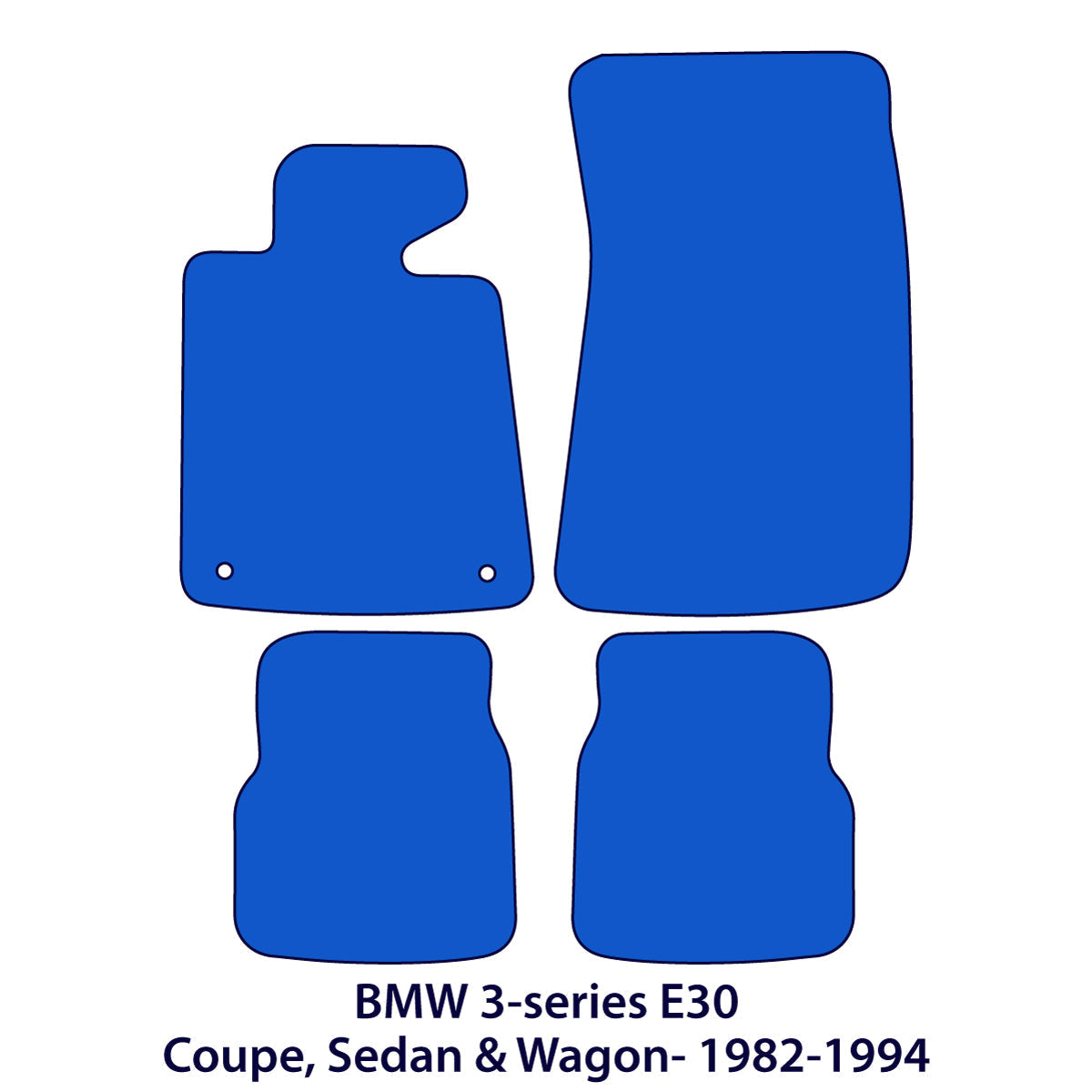 Dywaniki welurowe do BMW Seria 3 Coupé i Sedan 1982-1994 – E30 – 3 Logo