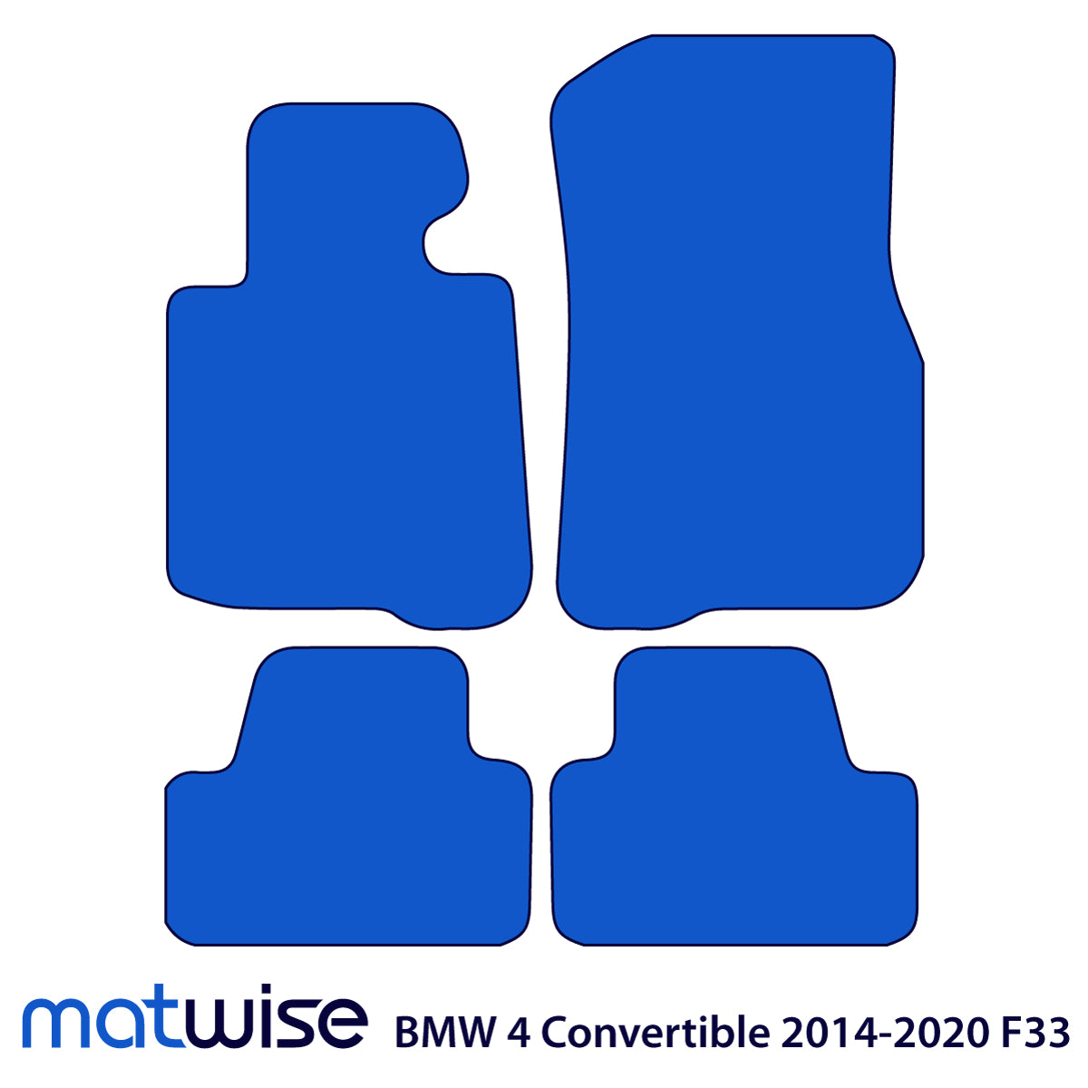 Dywaniki welurowe do BMW Seria 4 Kabriolet 2013-2020 – F33, F83 – Czarne