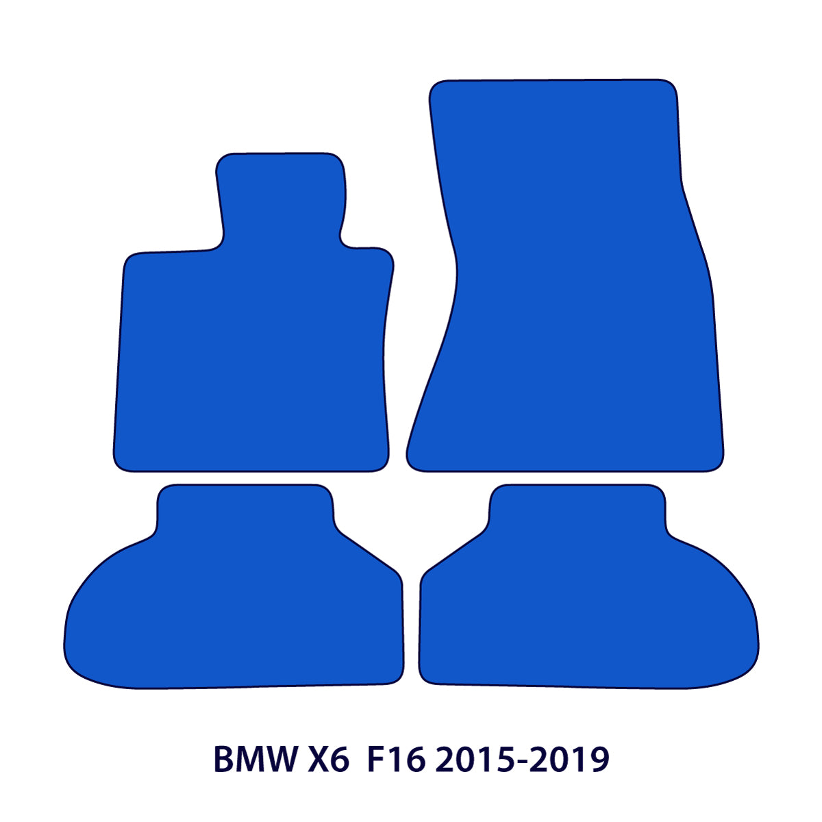 BMW X6 Velours Fußmatten – 2014-2019 – F16 – M Naht