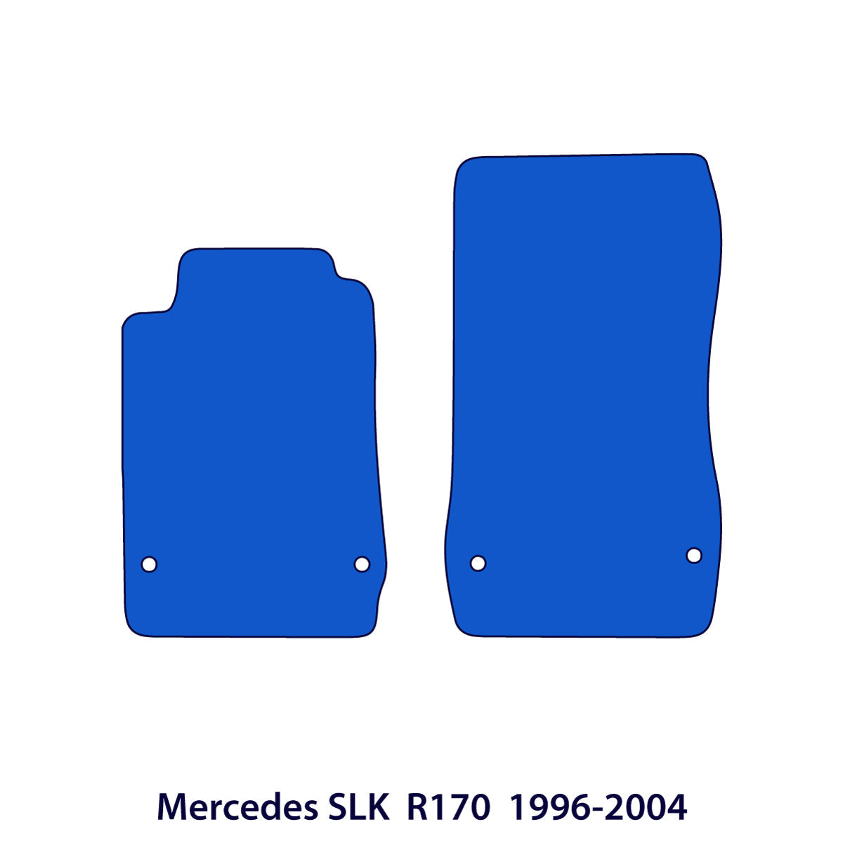 Mercedes SLK Velours Fußmatten 1996-2004 – R170 – Schwarz
