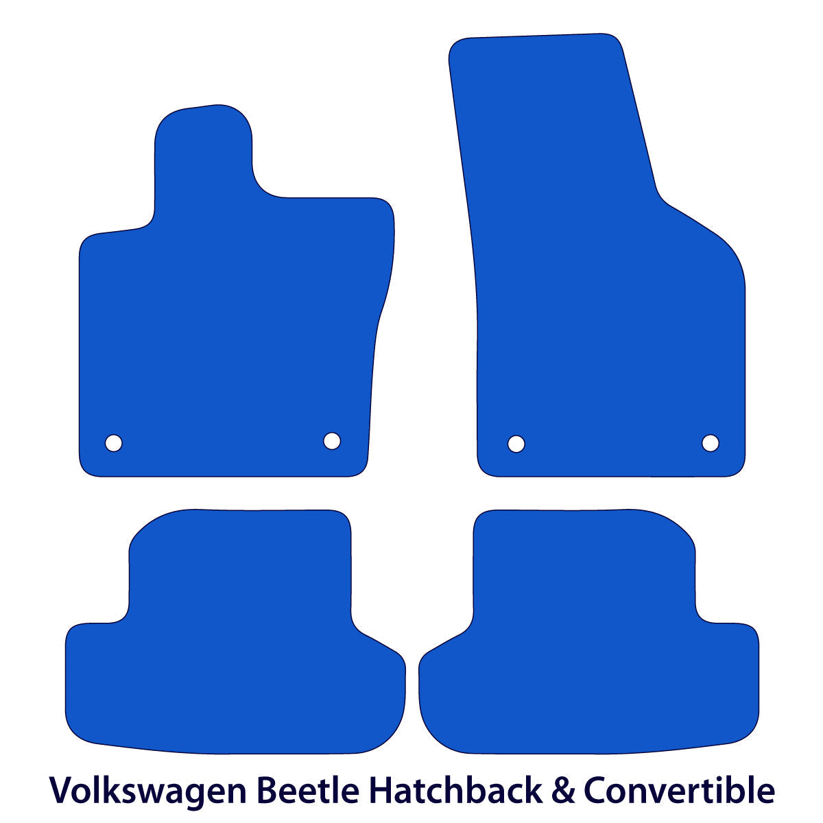 Volkswagen Beetle Velours Fußmatten 2011–2019 – Beige