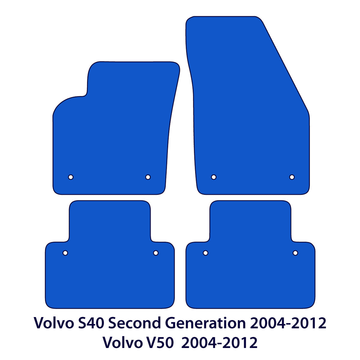 Volvo S40 &amp; V50 Velours Fußmatten 2004-2012 – Beige