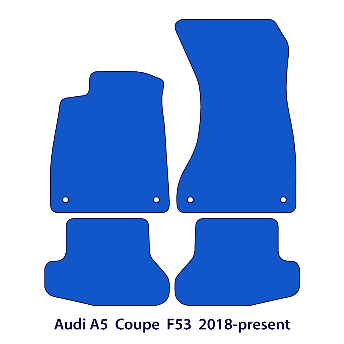 Dywaniki welurowe do Audi A5/S5/RS5 F53 Coupé 2016–2024 – Czarne Sport