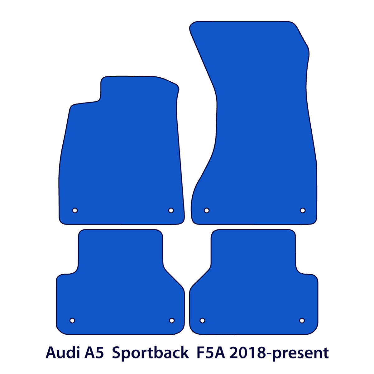 Audi A5/S5/RS5 F5A Sportback Velour Floor Mats 2016–2024 – Red Sport